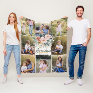 Manta Polar Regalo de la abuela 8 foto de una chica rosa acuar