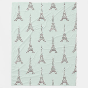 Manta Polar Regalo de la Torre Eiffel Soft Mint