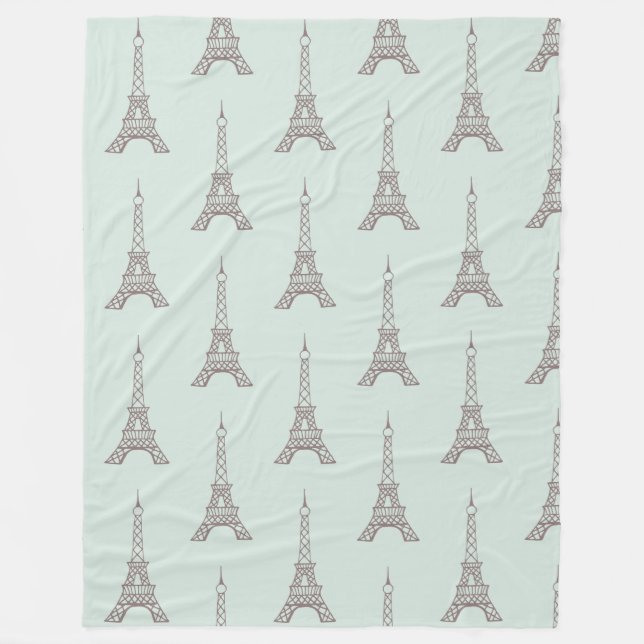 Manta Polar Regalo de la Torre Eiffel Soft Mint (Anverso)