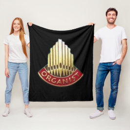 Manta Polar Regalo de logo de órgano de tubos para organista
