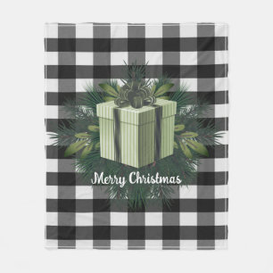 Manta Polar Regalo de los Navidades de Buffalo Plaid Vacacio