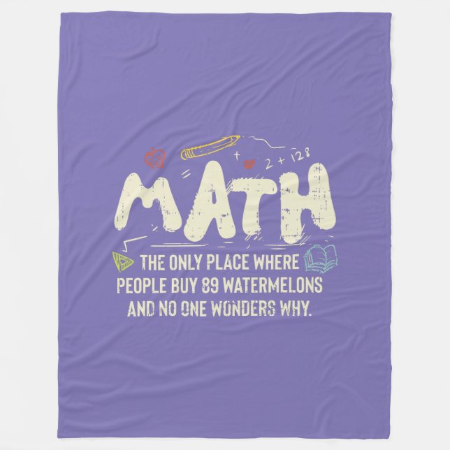 Manta Polar Regalo de matemáticas para profesor de matemáticas (Anverso)
