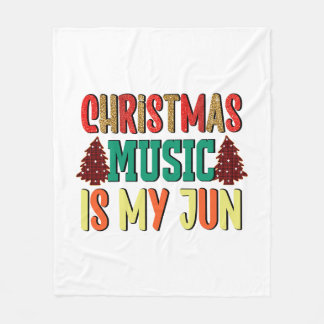 Manta Polar Regalo de Navidad | La música Navidad es mi jun