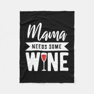 Manta Polar Regalo de Navidad Mamá Necesita Un Poco de Vino
