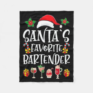 Manta Polar Regalo de Navidad para Bartender El Bartender Favo