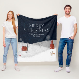 Manta Polar Regalo de Navidades de decoración rústica tradicio