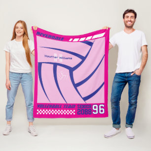 Manta Polar Regalo de Noche de Veteranos del Equipo de Voleibo