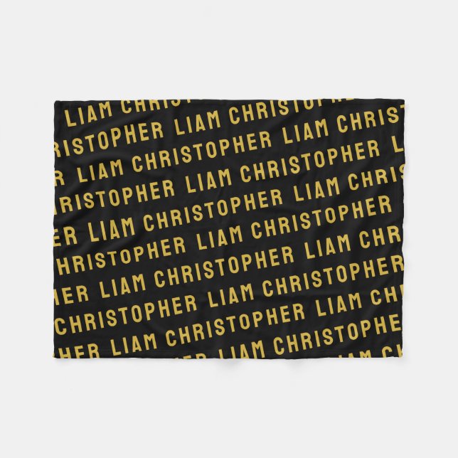 Manta Polar Regalo de nombre de bebé personalizado de personal (Frente (Horizontal))