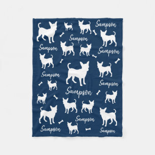Manta Polar Regalo de perro personalizado de Chihuahua Blanket