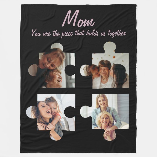 Manta Polar Regalo de Personalizado del Día de la Madre para m (Anverso)