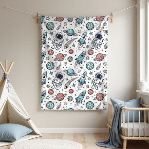 Manta Polar Regalo de planetas de mimbre personalizado para be