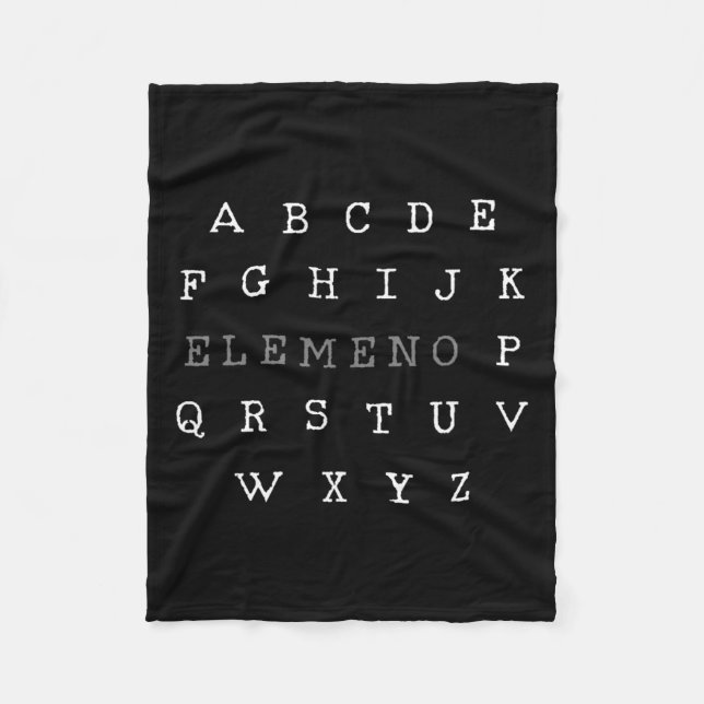 Manta Polar Regalo de profesores de inglés de Elemeno (Anverso)