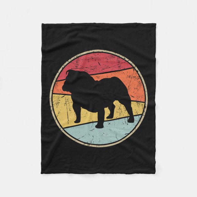 Manta Polar Regalo De Propietario De bulldog Para Hombres Muje (Anverso)