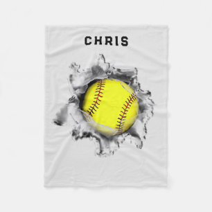Manta Polar Regalo de Softball personalizado