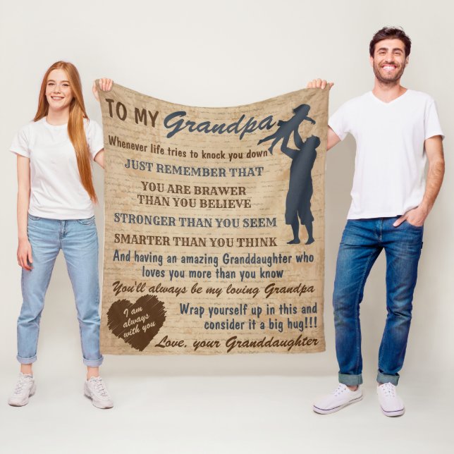 Manta Polar Regalo del abuelo del abuelo retro nieta (In situ)