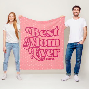Manta Polar Regalo del Día de la Madre de la Mejor Madre Rosa
