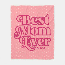Manta Polar Regalo del Día de la Madre de la Mejor Madre Rosa