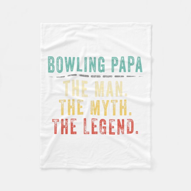 Manta Polar Regalo del Día del Papa Bowling (Anverso)
