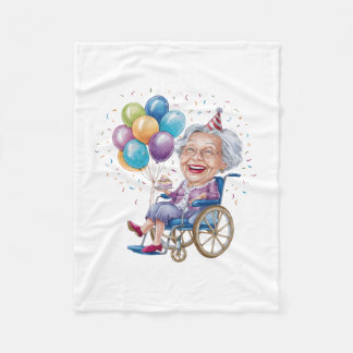Manta Polar Regalo divertido de cumpleaños para abuela anciana