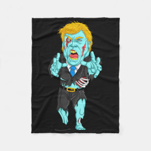 Manta Polar Regalo Divertido de Halloween del Presidente Zombi