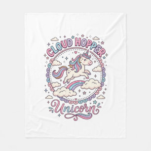 Manta Polar Regalo Divertido y Lindo de Unicornio Saltador de