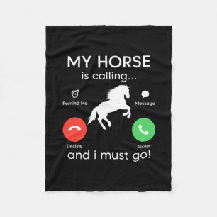 Manta Polar Regalo ecuestre Mi Caballo Está Llamando