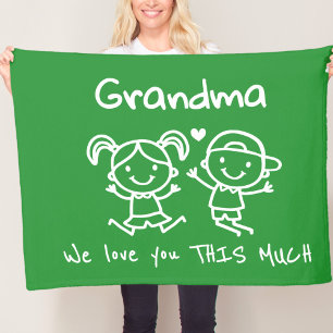 Manta Polar Regalo gráfico divertido de Navidad Te Amo Abuela