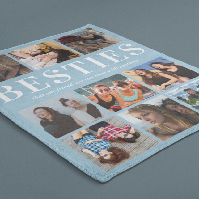 Manta Polar Regalo moderno de Besties | Best Friends Blue (Subido por el creador)
