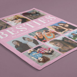 Manta Polar Regalo moderno de Besties | Mejor amigo rosa