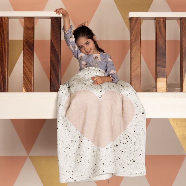 Manta Polar Regalo moderno Pastel Rosa y Corazón Agradable (Subido por el creador)