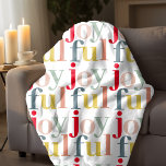 Manta Polar Regalo navideño moderno y colorido de Navidades al<br><div class="desc">Regalo navideño moderno y colorido de Navidades alegres</div>