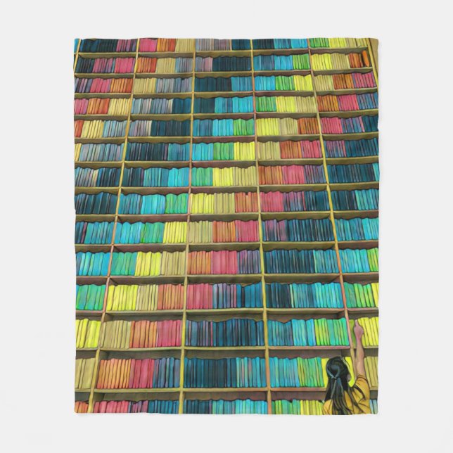 Manta Polar Regalo para Amantes de la Biblioteca (Anverso)