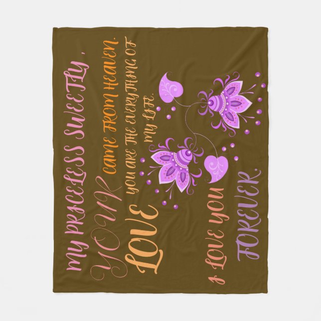 MANTA POLAR REGALO PARA AÑO NUEVO, CUMPLEAÑOS, VALENTINA, BODA (Anverso)