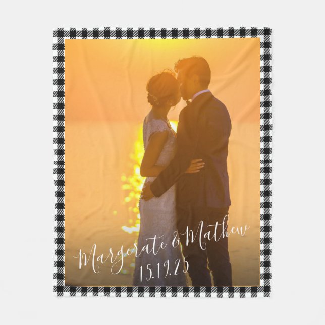 Manta Polar Regalo Para Foto Personalizada De Novia (Anverso)