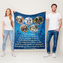 Manta Polar regalo personalizado a mi hija con 5 fotos