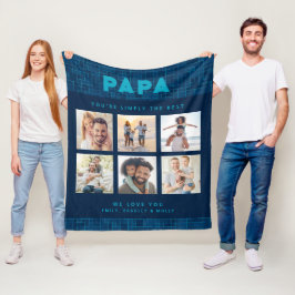 Manta Polar Regalo Personalizado de Foto Papa Six