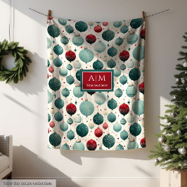 Manta Polar Regalo personalizado de Navidades de color rojo pr