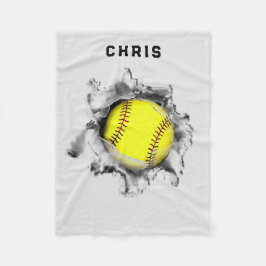 Manta Polar Regalo Personalizado de Sóftbol