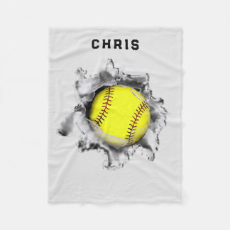 Manta Polar Regalo Personalizado de Sóftbol
