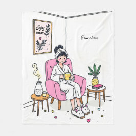 Manta Polar Regalo personalizado para abuela acogedora y suave