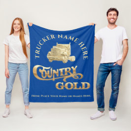 Manta Polar Regalo Personalizado para Camionero Estilo Country