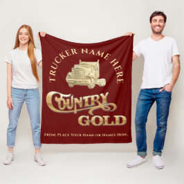 Manta Polar Regalo Personalizado para Camionero Estilo Country