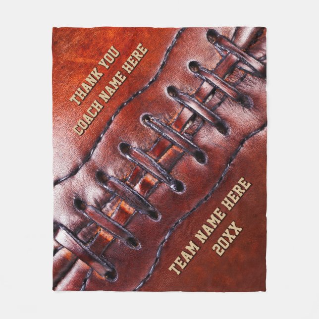 Manta Polar Regalo personalizado para el entrenador de fútbol, (Anverso)