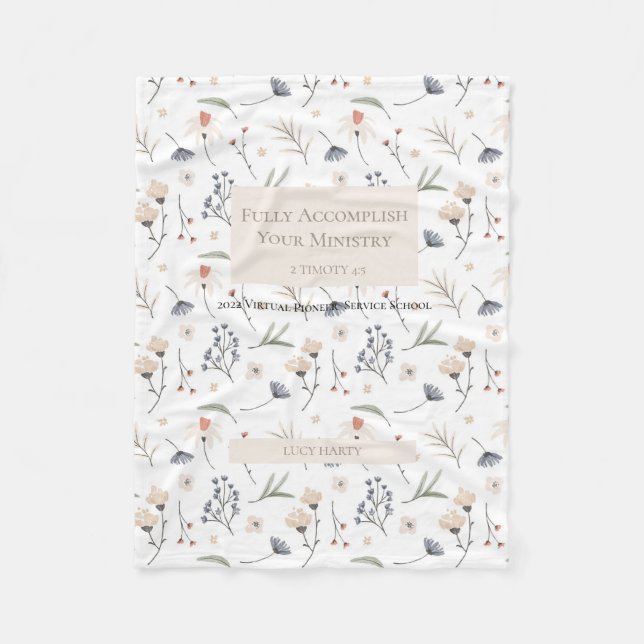 Manta Polar Regalo personalizado para las hermanas pioneras de (Anverso)