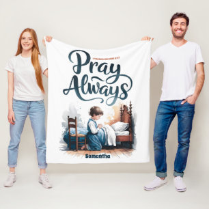 Manta Polar Regalo personalizado para niños cristianos que ora