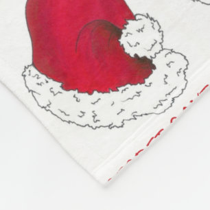 Manta Polar Regalo secreto de Santa Claus Navidades rojos navi