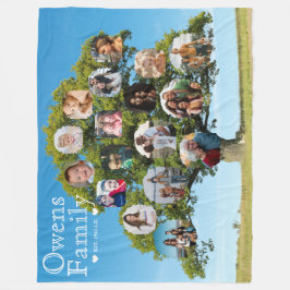 Manta Polar Regalo único de Keepsake | Foto de árbol de famili