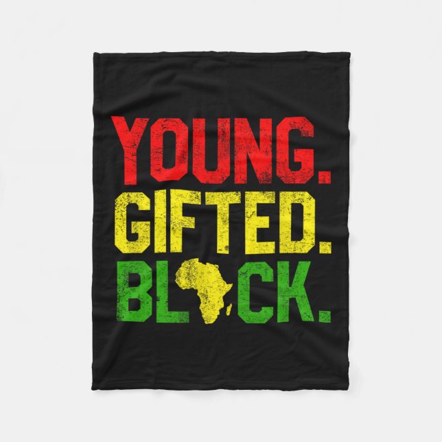 Manta Polar Regalos afroamericanos por regalo de Mes de la His (Anverso)