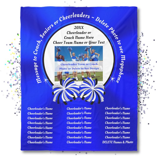 Manta Polar Regalos animadores para adultos mayores, regalos p (Cheer gifts for seniors. Gift ideas for cheer coaches or cheer squad gifts. Personalized Cheer Gifts)