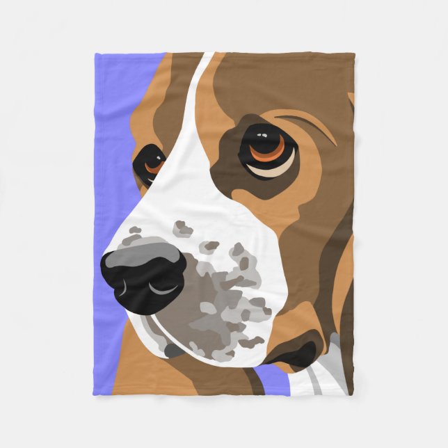 Manta Polar Regalos de Basset Hound (Anverso)